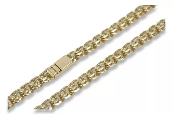 Italian yellow 14k gold New Garibaldi Bismark bracelet cb049y