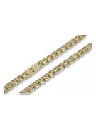 Italien jaune 14k or Nouveau Garibaldi Bismark bracelet cb049y