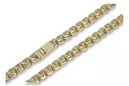 Italien jaune 14k or Nouveau Garibaldi Bismark bracelet cb049y