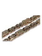 Russisches rosafarbenes 14k 585 Gold Bizantinisches gotisches Armband cb050r