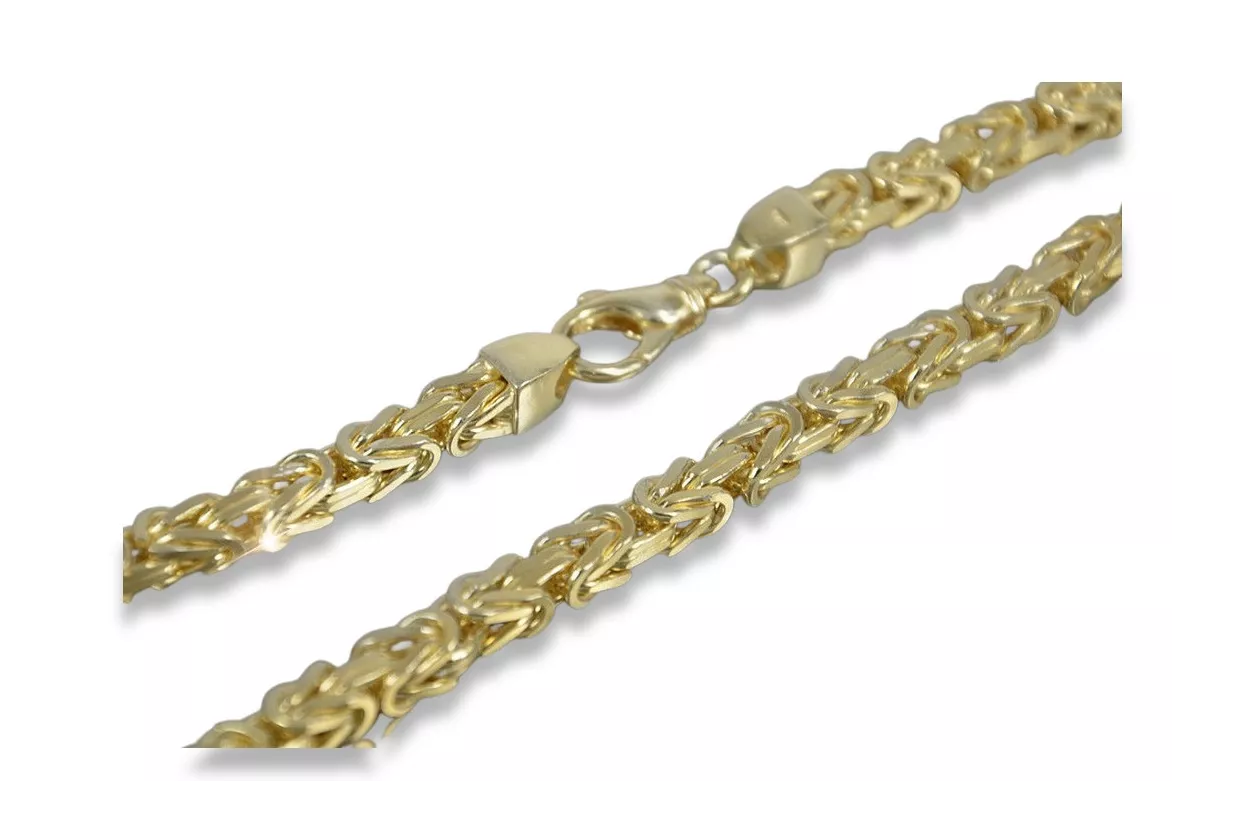 Italian yellow 14k gold Bizantine bracelet cb052y