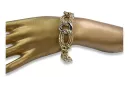 Bracelet coeur italien en or 14 carats jaune & blanc cb068