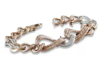 Bransoletka damska z czerwonego różowego złota 14k 585 cfb028rw