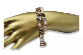 Bransoletka damska z czerwonego różowego złota 14k 585 cfb028rw