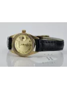Złoty zegarek damski 14k w style Rolex z BRYLANTAMI 0.25ct Geneve lwd078ydg