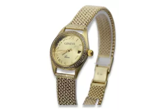 Ceas de aur bărbătesc Geneve ★ zlotychlopak.pl ★ Puritate aur 585 333 Preț mic!