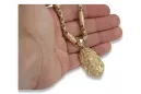 Médaillon de Dieu en or avec une chaîne ★ zlotychlopak.pl ★ Or 585 333 Prix bas