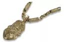 Medallón de oro de Dios con una cadena ★ zlotychlopak.pl ★ Oro 585 333 Precio bajo