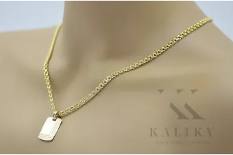 Auksinis 14k 585 dėžutė ovalinis ankro grandinės cpn058y&cc054y