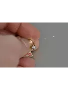 Ruso soviético rosa rosa 14k 585 oro diamantes pendientes ved153 Vintage