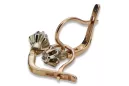 Roz roz 14k 585 de aur cercei cu diamante ved153rw Vintage stil rus sovietic
