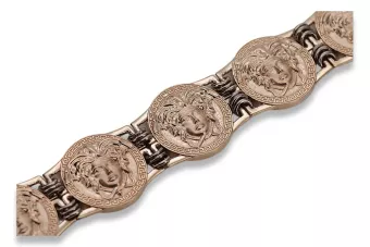 Bratara din aur galben roz ★ russiangold.com ★ Aur 585 333 Pret mic