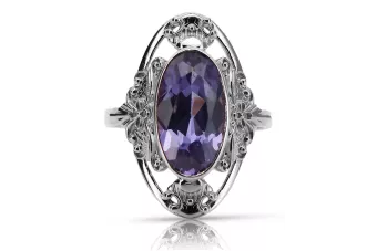 Russian Soviet rose 14k 585 gold Alexandrite Ruby Emerald Sapphire Zircon ring  vrc014