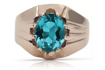 Ροζ κόκκινο χρυσό δαχτυλίδι 14k 585 με ενυδρείο
