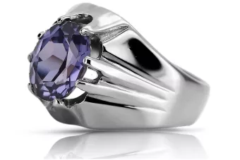 Stříbrný ruský 925 prsten s Alexandrite VRC016S vinobraní