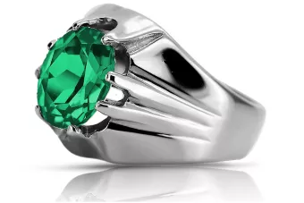 Vintage silver 925 Emerald ring vrc016s Vintage