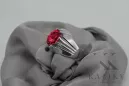 Srebrny pierścionek Rosyjski 925 z Rubinem vrc016s Vintage