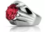 Vintage silver 925 Ruby ring vrc016s Vintage