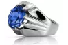 Vintage silver 925 Sapphire ring vrc016s Vintage