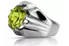 Vintage silver 925 Peridot ring vrc016s Vintage