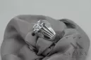 Srebrny pierścionek Rosyjski 925 z Cyrkonią vrc016s Vintage