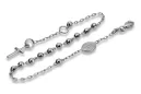 Italienisches weißes Rosenkranz-Armband „Dol Gab“ aus 14 Karat Gold rbc001w