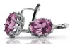 Vintage 925 Silver amethystem earrings vec079s Vintage