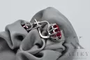 Vintage 925 Silver ruby earrings vec079s Vintage