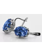Vintage 925 Silver sapphire earrings vec079s Vintage