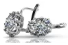 Vintage 925 Silver zircon earrings vec079s Vintage
