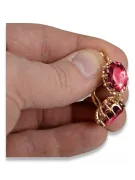 copy of Ruso soviético rosa rosa 14k 585 pendientes de oro vec079 alejandrita rubí esmeralda zafiro ...