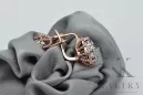 Vintage silver rose gold plated 925 zircon earrings vec079rp Vintage