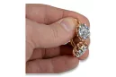 Rusă sovietică de argint a crescut placat cu aur 925 Alexandrite Ruby Emerald Safir Aquamarine Zircon ... cercei vec079rp