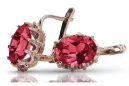 copy of Rusă sovietică a crescut roz 14k 585 cercei de aur vec079 alexandrit rubin smarald safir ...