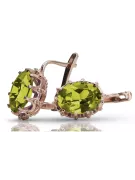 Cercei vintage rose rose 14k 585 aur peridot vec079 Vintage