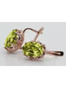 Cercei vintage rose rose 14k 585 aur peridot vec079 Vintage