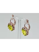 Cercei vintage rose rose 14k 585 aur peridot vec079 Vintage