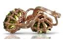 Vintage rosa 14k 585 gold peridot Ohrringe vec079 Jahr