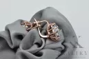 Vintage rose 14k 585 or zircon boucles d'oreilles vec079 Vintage