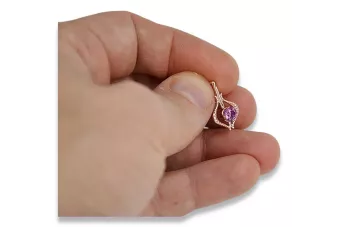 Russian rose Soviet gold pendant