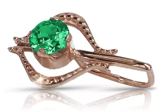 Russische sowjetische Rose 14 Karat 585 Gold Alexandrit Rubin Smaragd Saphir Zirkon ... Anhänger vpc001