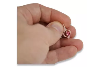 Russian rose Soviet gold pendant