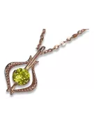 Colgante de oro soviético rosa ruso