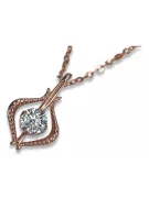 Colgante de oro soviético rosa ruso