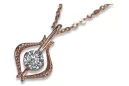 Colgante de oro soviético rosa ruso