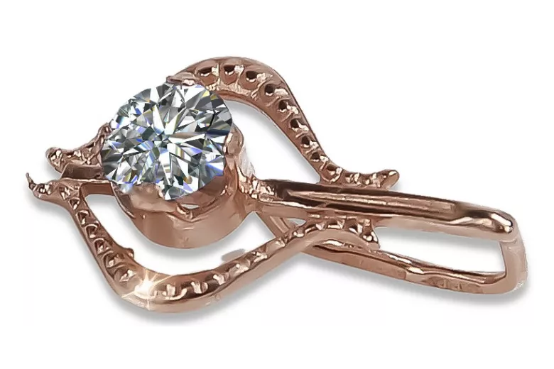 Colgante de oro soviético rosa ruso