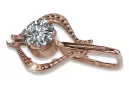 Colgante de oro soviético rosa ruso
