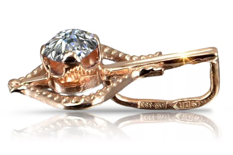 Colgante de oro soviético rosa ruso