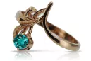 Sovietic rus a crescut 14k 585 aur Alexandrite Ruby Emerald Safir Zircon inel vrc303