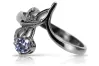 Vintage silver 925 Alexandrite ring vrc095s Vintage
